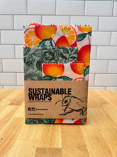 Load image into Gallery viewer, Orange Beeswax Wraps – Set of 3 (Small & Medium & Large)
