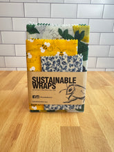 Load image into Gallery viewer, Sustainable Beeswax Wraps, Set of 3- Blueberry Set