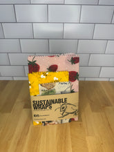 Load image into Gallery viewer, Berry Bee Farm Beeswax Wraps – Set of 3 (Small & Medium & Large)