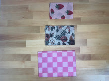 Load image into Gallery viewer, Strawberry Picnic Beeswax Wraps – Set of 3 (Small & Medium & Large)