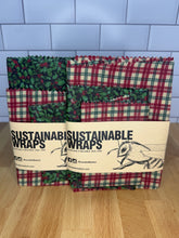Load image into Gallery viewer, Christmas Themed 2 Designs Beeswax Wraps – Set of 3 (Small , Medium & Large)