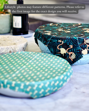 Load image into Gallery viewer, Flower Beeswax Wraps – Set of 3 (Small & Medium & Large)