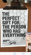 Load image into Gallery viewer, XL Sustainable Beeswax Wrap-Happy Bees