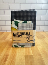 Load image into Gallery viewer, Sustainable Beeswax Wraps, Set of 3- Lemon Set
