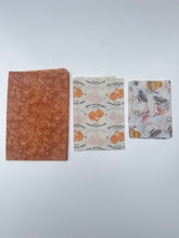 Load image into Gallery viewer, Sustainable Beeswax Wraps, Set of 3- Rustic Bee Set
