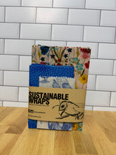 Load image into Gallery viewer, Flower Beeswax Wraps – Set of 3 (Small &amp; Medium &amp; Large)

