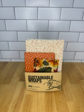 Load image into Gallery viewer, Autumn Harvest Beeswax Wraps – Set of 3 (Small &amp; Medium &amp; Large)
