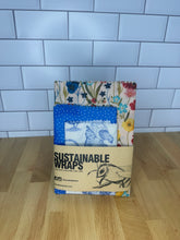 Load image into Gallery viewer, Country Garden Beeswax Wraps – Set of 3 (Small &amp; Medium &amp; Large)
