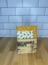 Load image into Gallery viewer, Honeybee Meadows Beeswax Wraps – Set of 2 (Small &amp; Medium)
