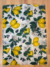 Load image into Gallery viewer, Lemon &amp; Blueberry Grove Beeswax Bread Bag
