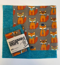 Load image into Gallery viewer, S/M Sustainable Wraps, set of 2, Fox Set
