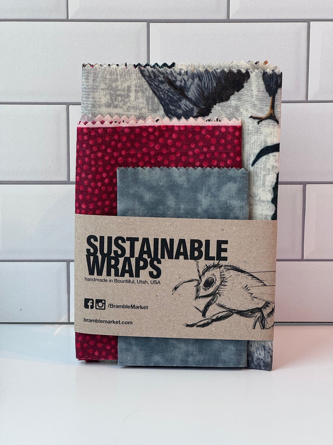 Sustainable Beeswax  Wraps, Set of 3-Good Morning Set